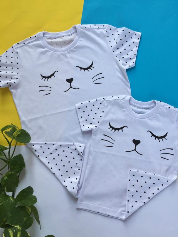 Celebar Moda Familia - Camiseta miau